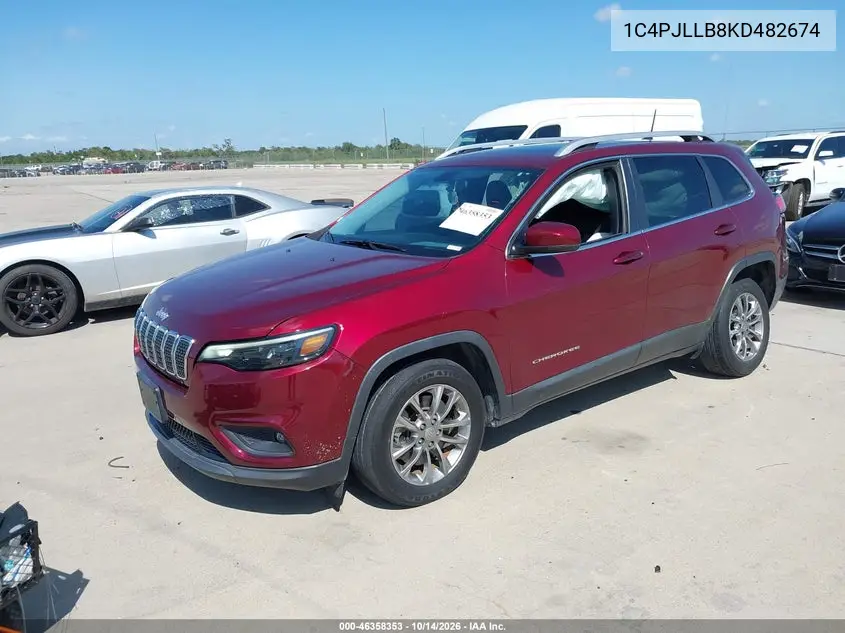2019 JEEP CHEROKEE VIN 1C4PJLLB8KD482674 — фото 2