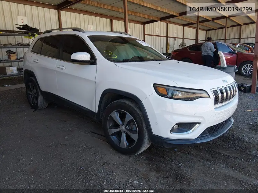 JEEP CHEROKEE 2019, VIN 1C4PJMDN5KD194299