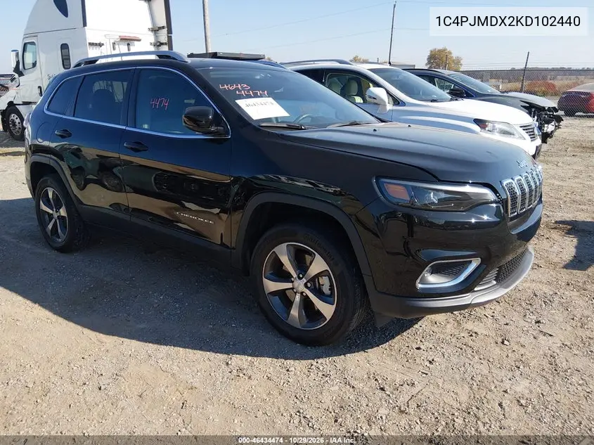 JEEP CHEROKEE 2019, VIN 1C4PJMDX2KD102440