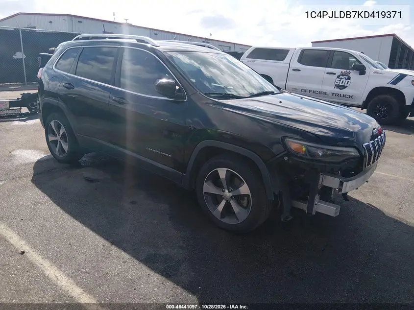 JEEP CHEROKEE 2019, VIN 1C4PJLDB7KD419371