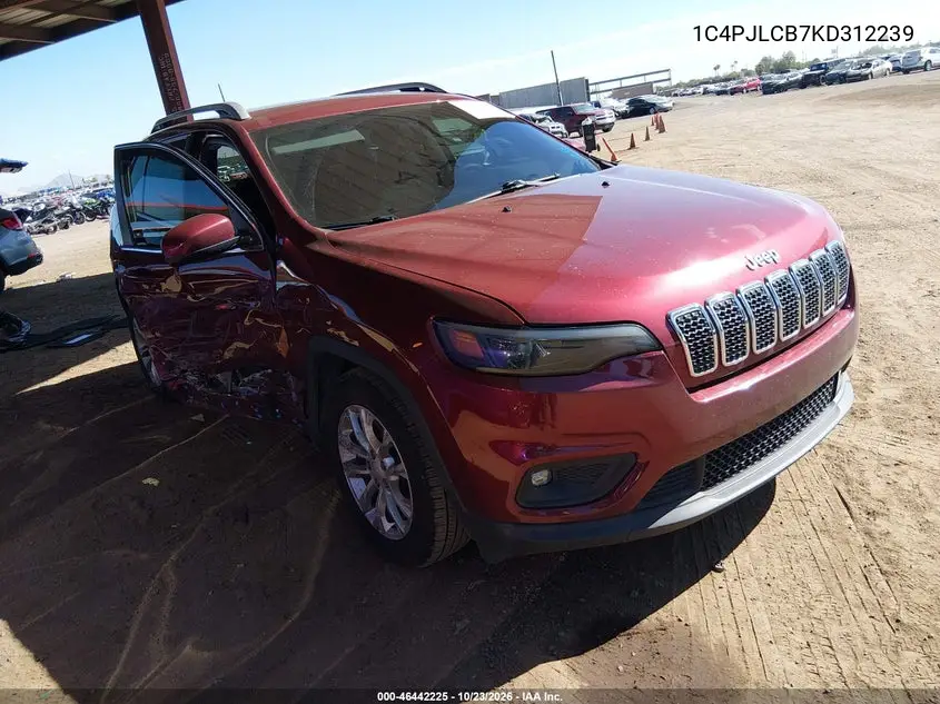 JEEP CHEROKEE 2019, VIN 1C4PJLCB7KD312239