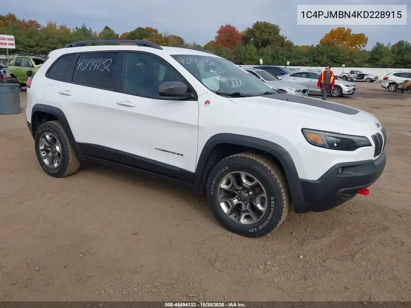 JEEP CHEROKEE 2019, VIN 1C4PJMBN4KD228915