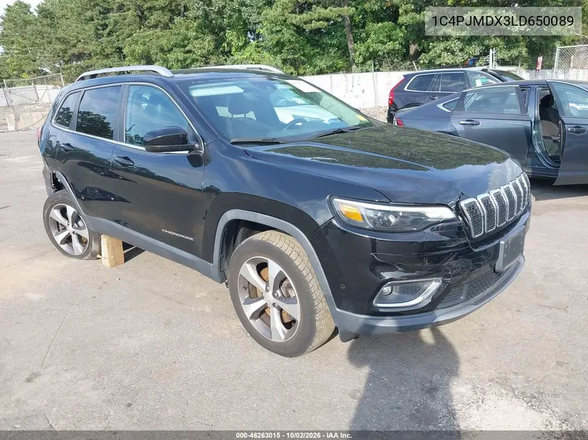 JEEP CHEROKEE 2020, VIN 1C4PJMDX3LD650089