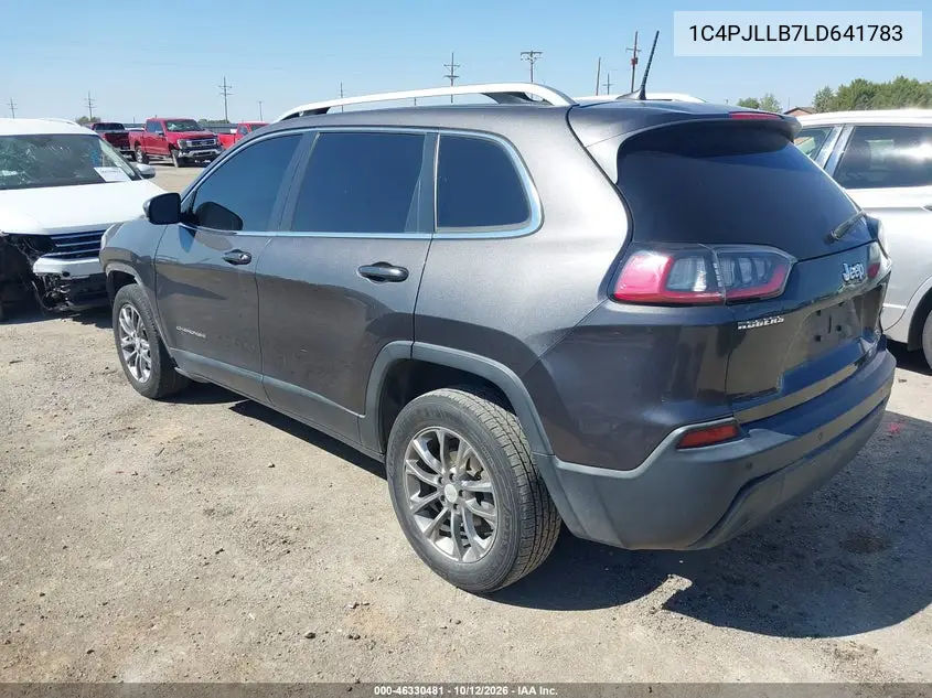 2020 JEEP CHEROKEE VIN 1C4PJLLB7LD641783 — фото 3