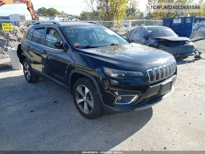 JEEP CHEROKEE 2020, VIN 1C4PJMDX0LD651586