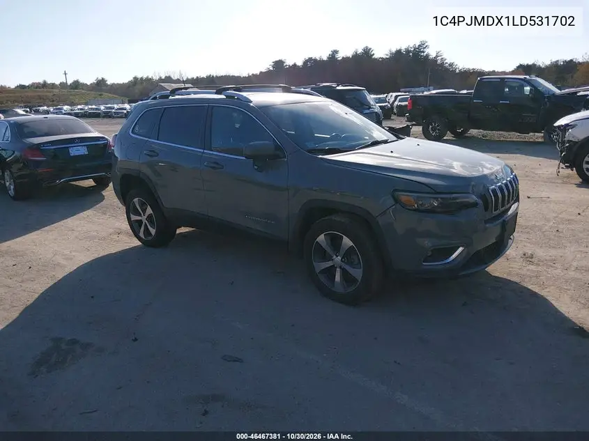 JEEP CHEROKEE 2020, VIN 1C4PJMDX1LD531702