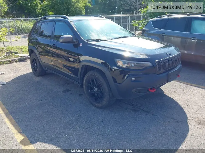 JEEP CHEROKEE 2021, VIN 1C4PJMBX3MD149126