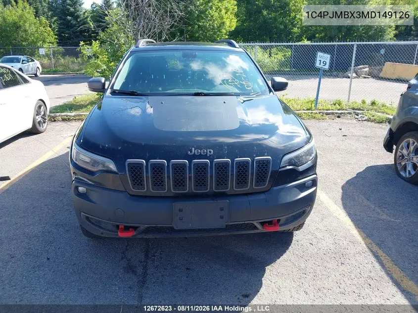 2021 JEEP CHEROKEE VIN 1C4PJMBX3MD149126 — фото 12