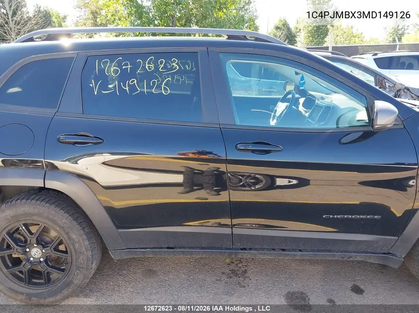 2021 JEEP CHEROKEE VIN 1C4PJMBX3MD149126 — фото 13