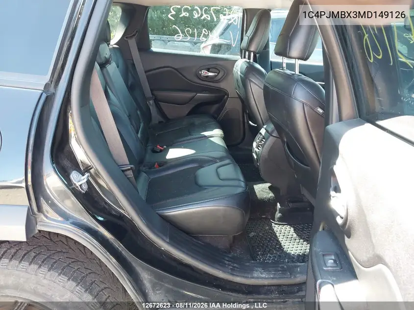 2021 JEEP CHEROKEE VIN 1C4PJMBX3MD149126 — фото 8