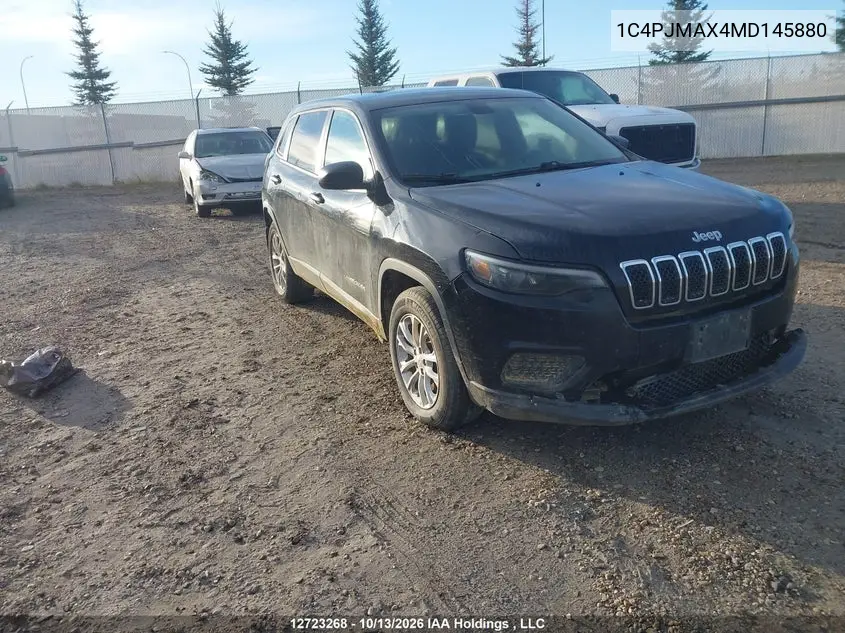 JEEP CHEROKEE 2021, VIN 1C4PJMAX4MD145880