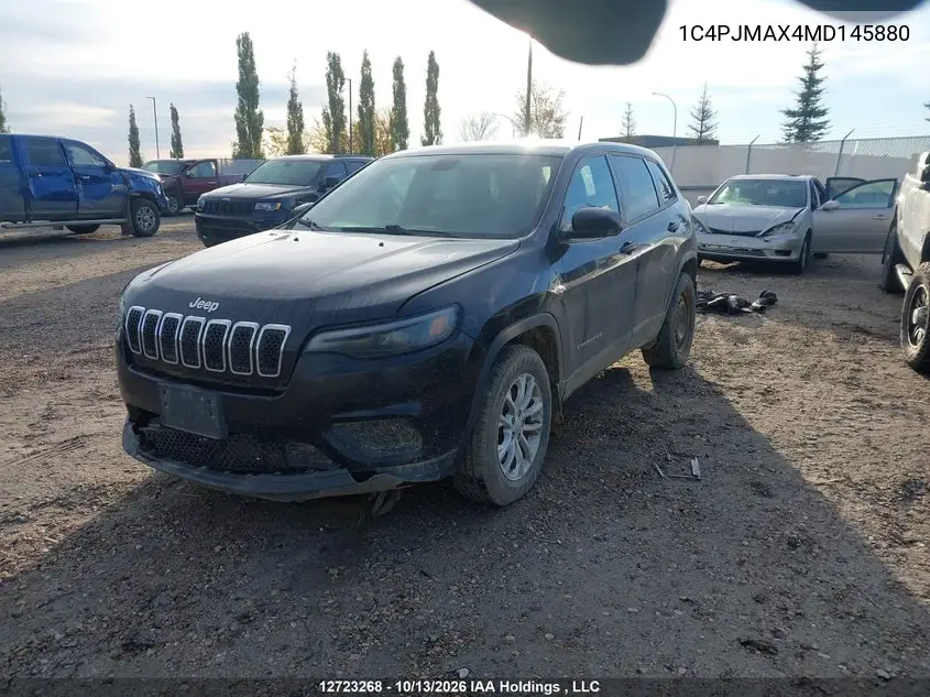 2021 JEEP CHEROKEE VIN 1C4PJMAX4MD145880 — фото 2