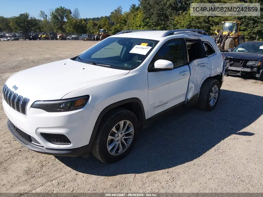 2021 JEEP CHEROKEE VIN 1C4PJMCB2MD242559 — фото 2