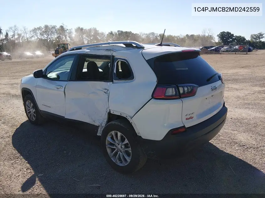 2021 JEEP CHEROKEE VIN 1C4PJMCB2MD242559 — фото 3