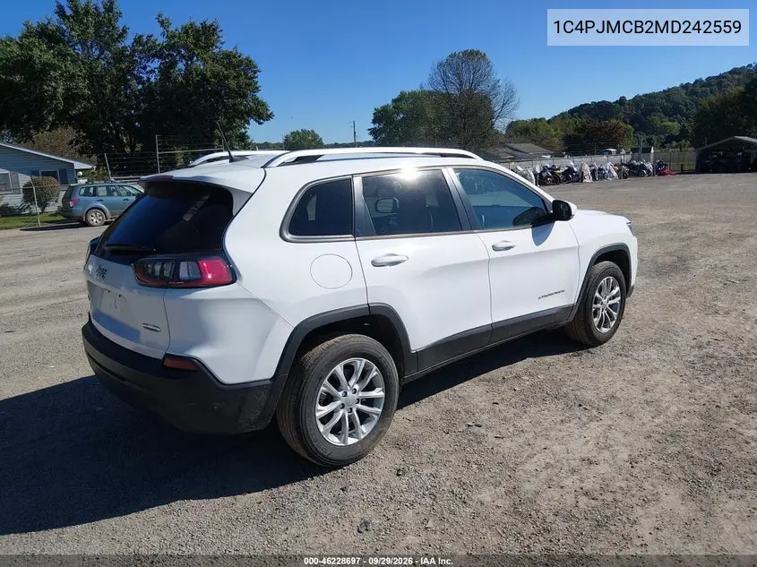 2021 JEEP CHEROKEE VIN 1C4PJMCB2MD242559 — фото 4