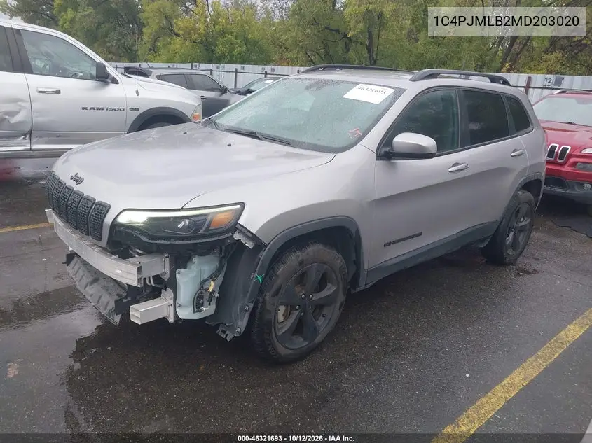 2021 JEEP CHEROKEE VIN 1C4PJMLB2MD203020 — фото 2