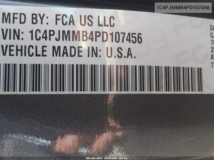 2023 JEEP CHEROKEE VIN 1C4PJMMB4PD107456 — фото 9
