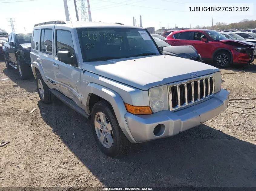 JEEP COMMANDER 2007, VIN 1J8HG48K27C512582