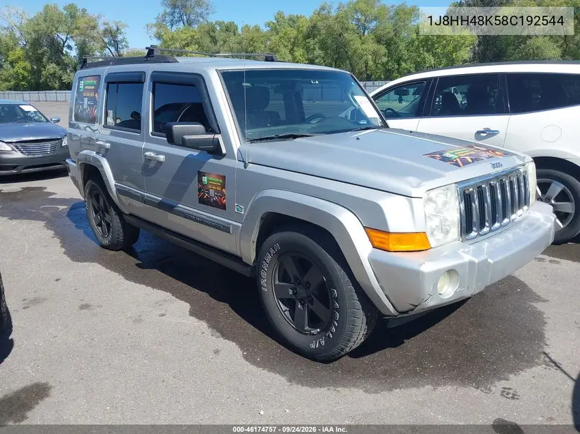 JEEP COMMANDER 2008, VIN 1J8HH48K58C192544