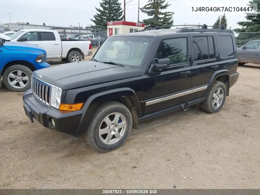 2010 JEEP COMMANDER VIN 1J4RG4GK7AC104447 — фото 2