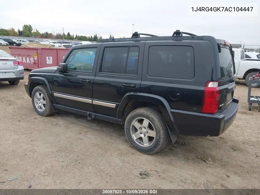 2010 JEEP COMMANDER VIN 1J4RG4GK7AC104447 — фото 3