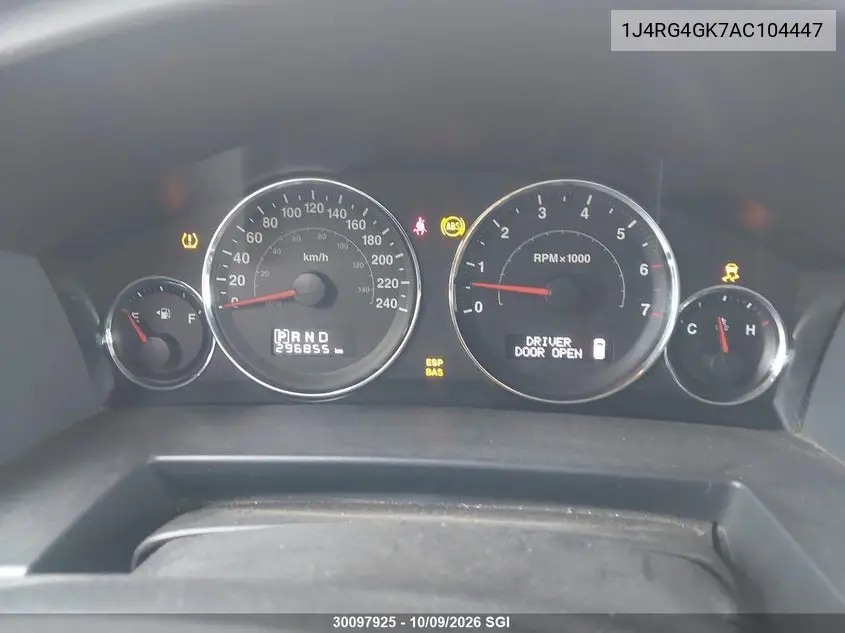2010 JEEP COMMANDER VIN 1J4RG4GK7AC104447 — фото 7