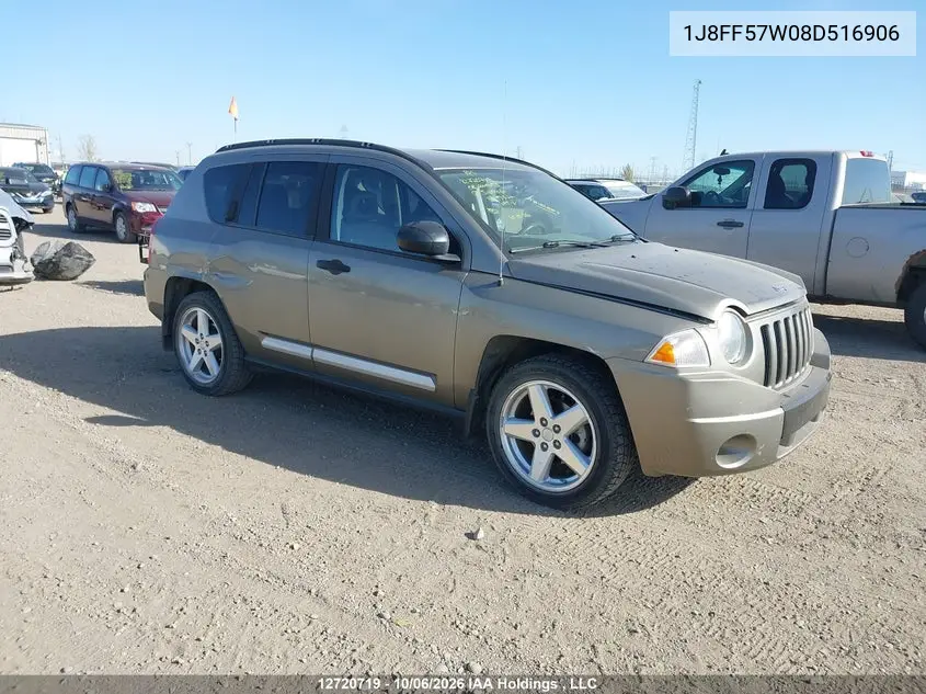 JEEP COMPASS 2008, VIN 1J8FF57W08D516906