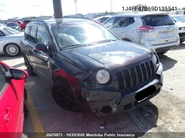 JEEP COMPASS 2009, VIN 1J4FF47B69D135541