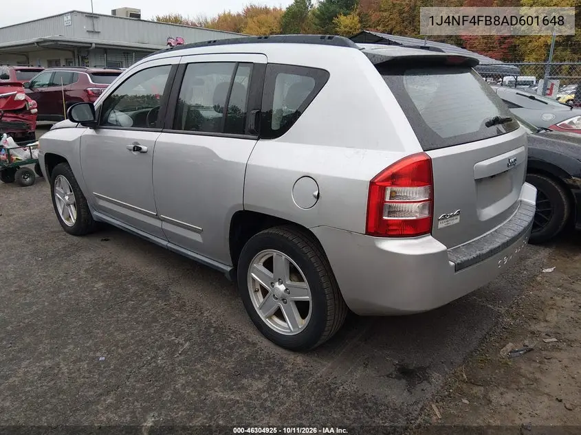 2010 JEEP COMPASS VIN 1J4NF4FB8AD601648 — фото 3