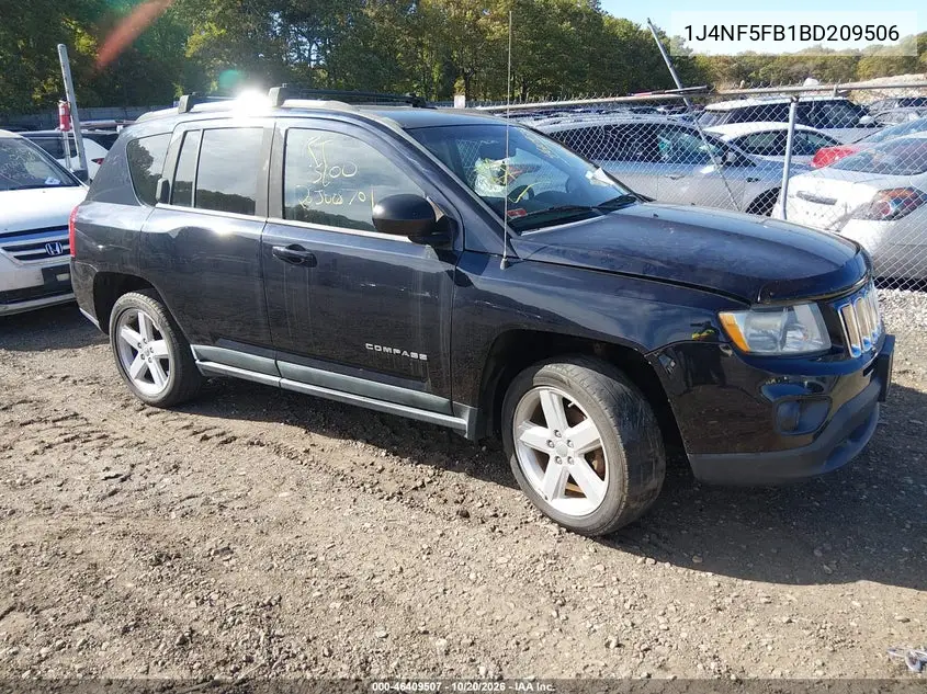 JEEP COMPASS 2011, VIN 1J4NF5FB1BD209506