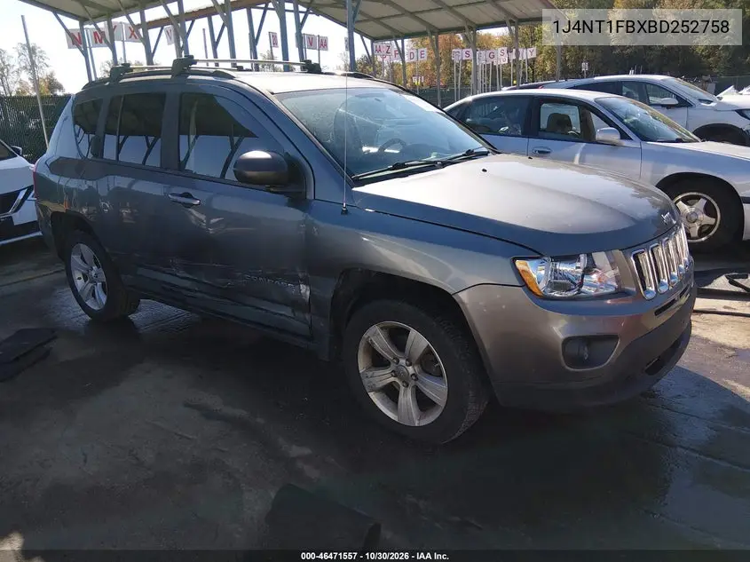 JEEP COMPASS 2011, VIN 1J4NT1FBXBD252758
