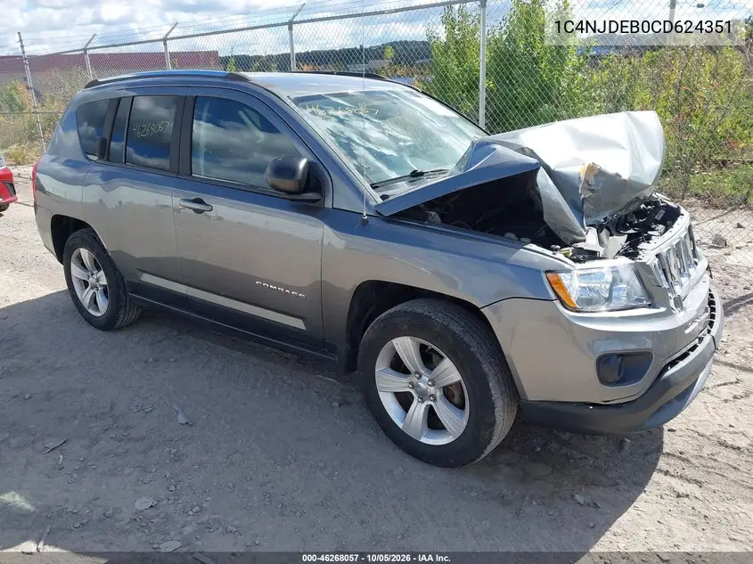 JEEP COMPASS 2012, VIN 1C4NJDEB0CD624351