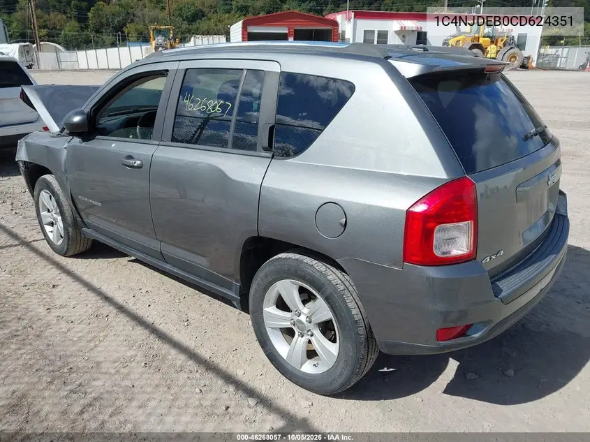 2012 JEEP COMPASS VIN 1C4NJDEB0CD624351 — фото 3