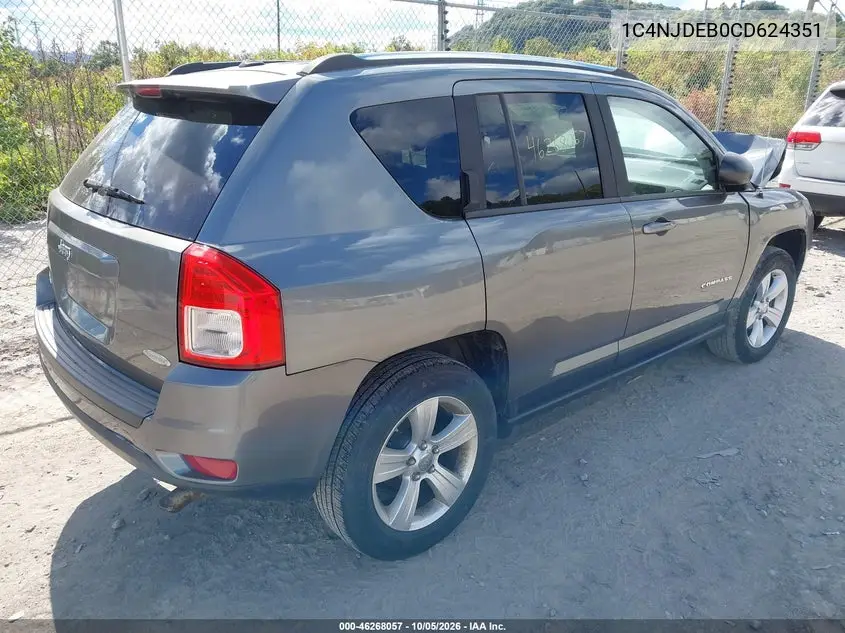 2012 JEEP COMPASS VIN 1C4NJDEB0CD624351 — фото 4