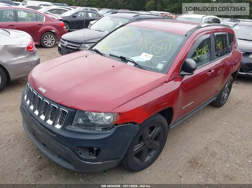 2012 JEEP COMPASS VIN 1C4NJDCB1CD573543 — фото 2