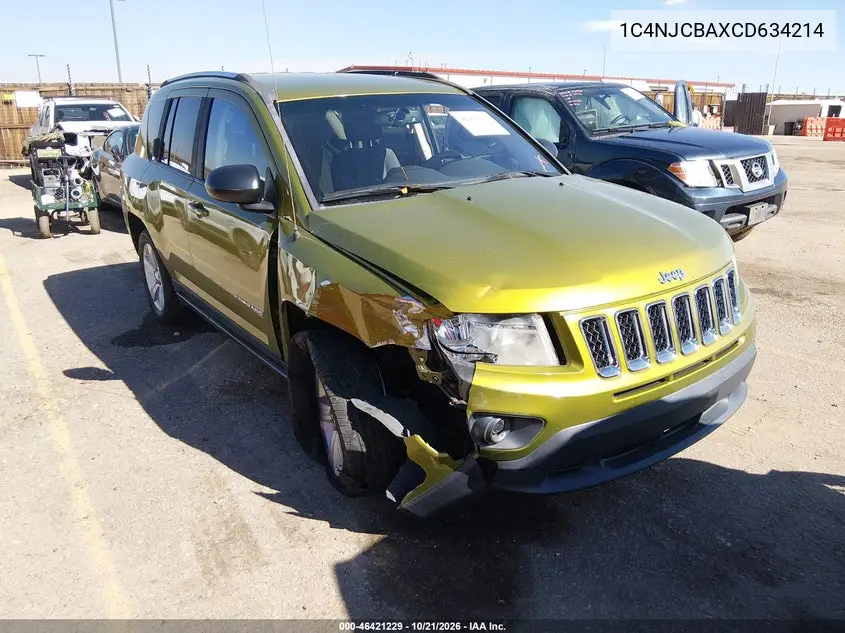 JEEP COMPASS 2012, VIN 1C4NJCBAXCD634214