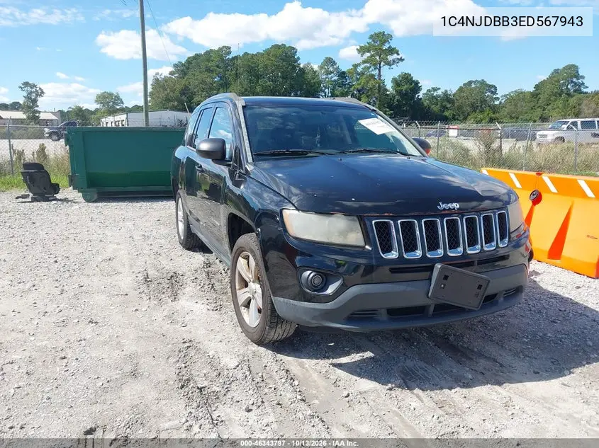 JEEP COMPASS 2014, VIN 1C4NJDBB3ED567943