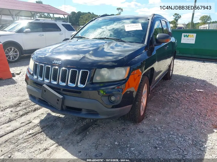 2014 JEEP COMPASS VIN 1C4NJDBB3ED567943 — фото 2