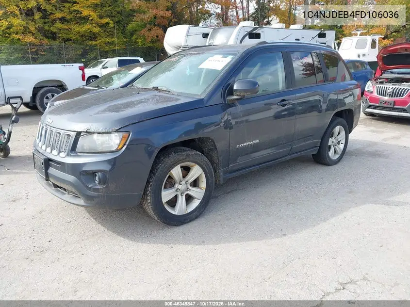 2015 JEEP COMPASS VIN 1C4NJDEB4FD106036 — фото 2