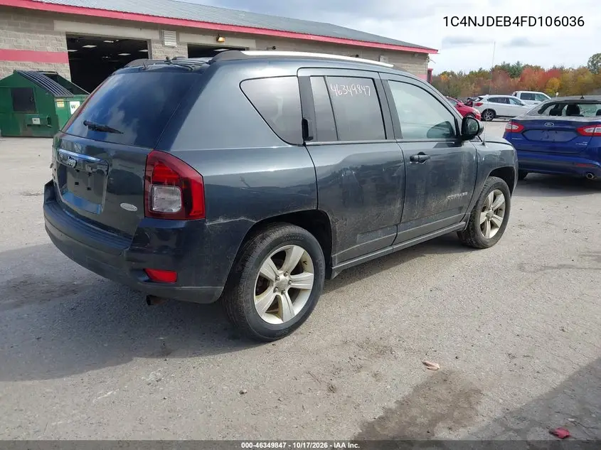2015 JEEP COMPASS VIN 1C4NJDEB4FD106036 — фото 4