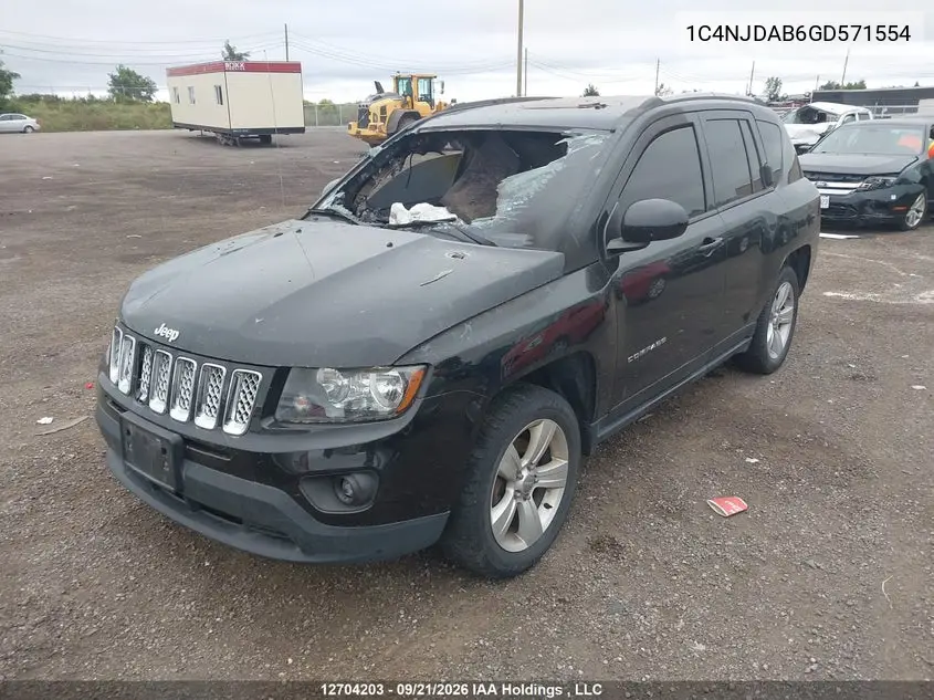 2016 JEEP COMPASS VIN 1C4NJDAB6GD571554 — фото 2