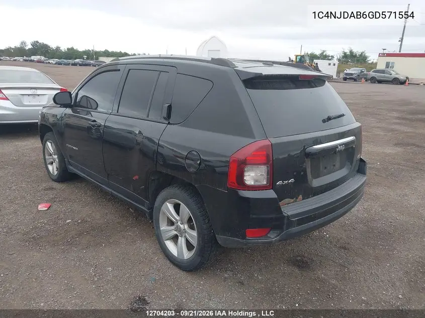 2016 JEEP COMPASS VIN 1C4NJDAB6GD571554 — фото 3