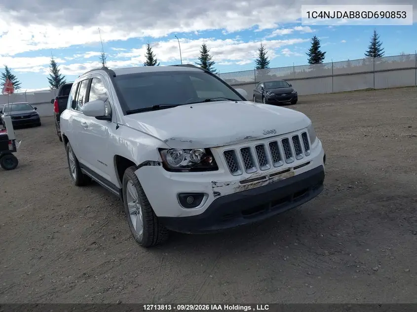 JEEP COMPASS 2016, VIN 1C4NJDAB8GD690853