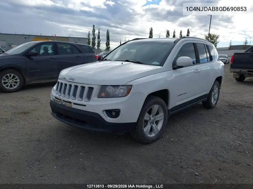 2016 JEEP COMPASS VIN 1C4NJDAB8GD690853 — фото 2