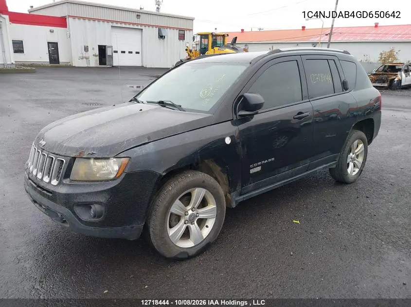 2016 JEEP COMPASS VIN 1C4NJDAB4GD650642 — фото 2