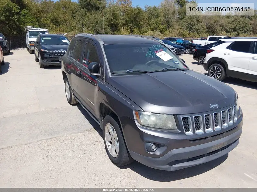 JEEP COMPASS 2016, VIN 1C4NJCBB6GD576455