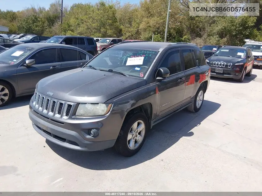 2016 JEEP COMPASS VIN 1C4NJCBB6GD576455 — фото 2