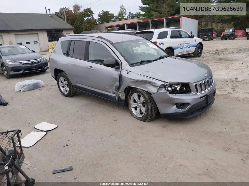 JEEP COMPASS 2016, VIN 1C4NJDBB7GD626639
