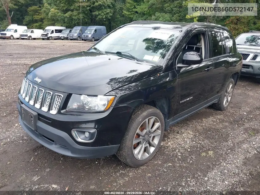 2016 JEEP COMPASS VIN 1C4NJDEB6GD572147 — фото 2