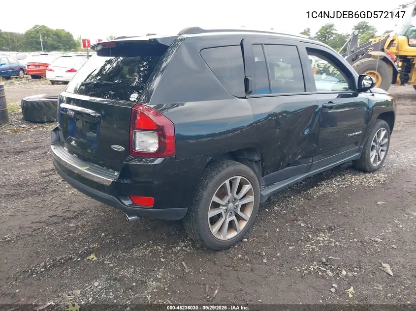 2016 JEEP COMPASS VIN 1C4NJDEB6GD572147 — фото 4